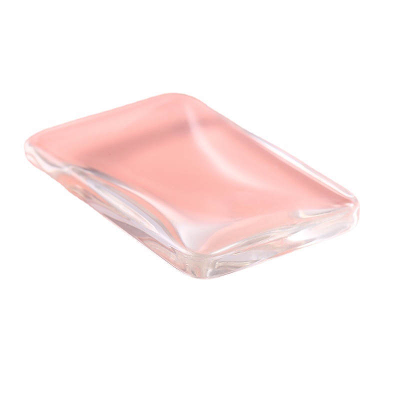 Rectangular crystal glass patch diy transparent curved flat bottom High Borosilicate glass holder accessories glass