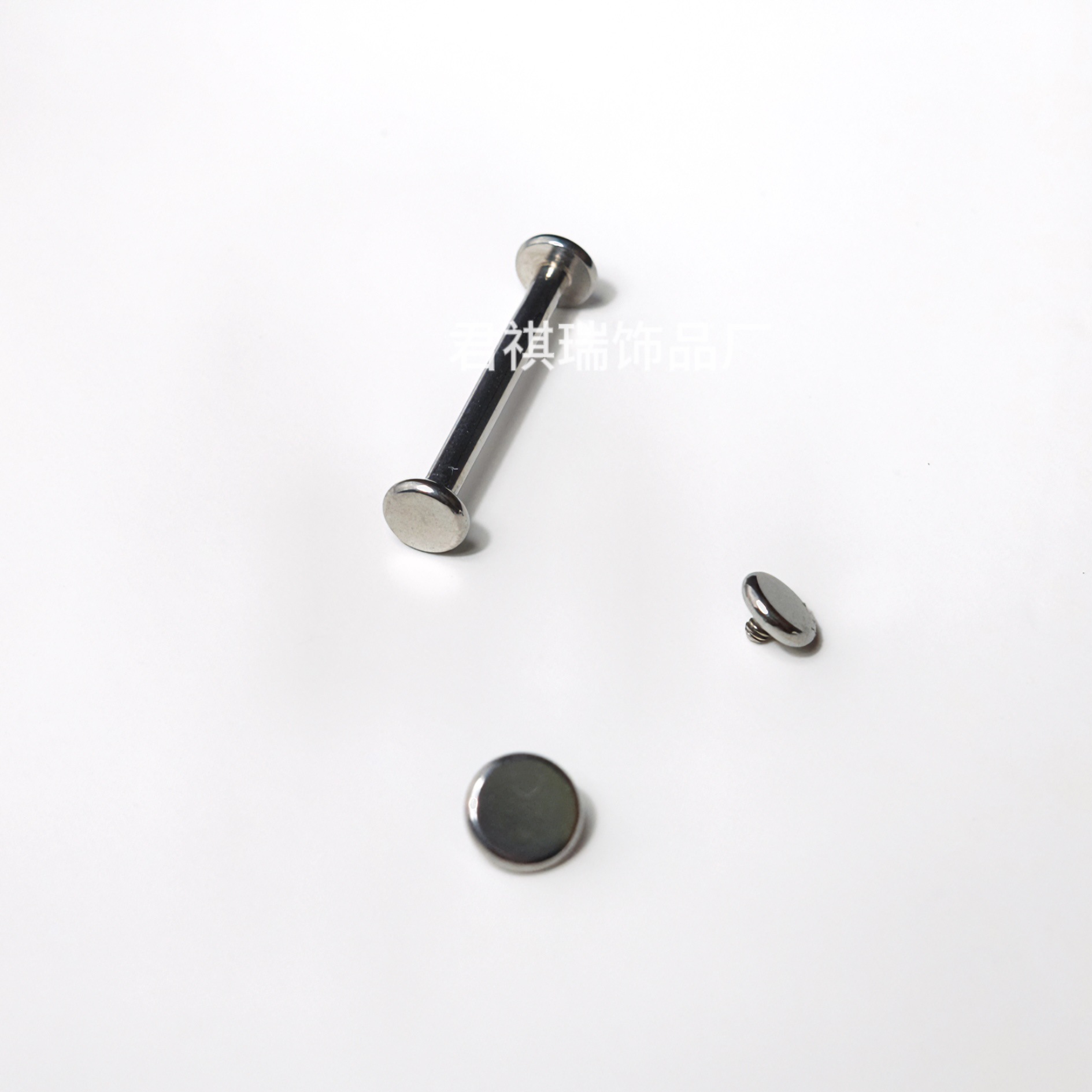 Junqirui Jewelry Factory Flat Bottom Tongue Nail Internal Thread Tongue Nail Tongue Ring Tongue Nail Comfortable Double Flat Bottom Tongue Nail