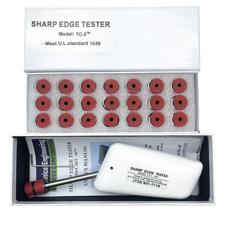 UL Edge Tester American UL1439 Standard Edge Tester SET-50 Rubber Cap TC-3