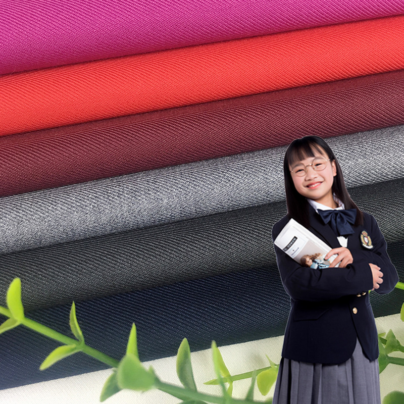 in stock Supply TR Twill Suit Fabric 370g Plain Serge Men's and Women's Suit Business Wear Fabric
