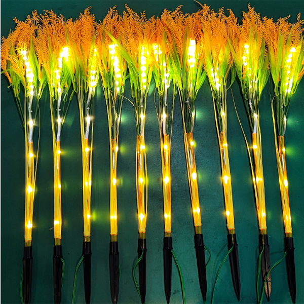 Solar Wheat Ear Lamp Inserting Reed Lamp Waterproof Outdoor Rice Ear Simulation Wheat LED Luminous Decoration Lighting Lamp