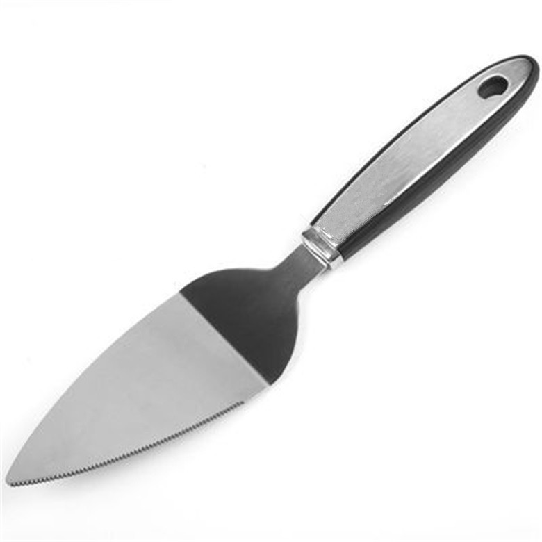Stainless steel cake shovel triangle cheese shovel with tooth pizza shovel birthday cake knife baking utensils manufacturers wholesale