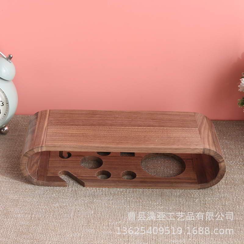 Customized Walnut Bartending Set Holder Cocktail Shaker Tool Cabinet Bartending Set Base Storage Wooden Wine Rack