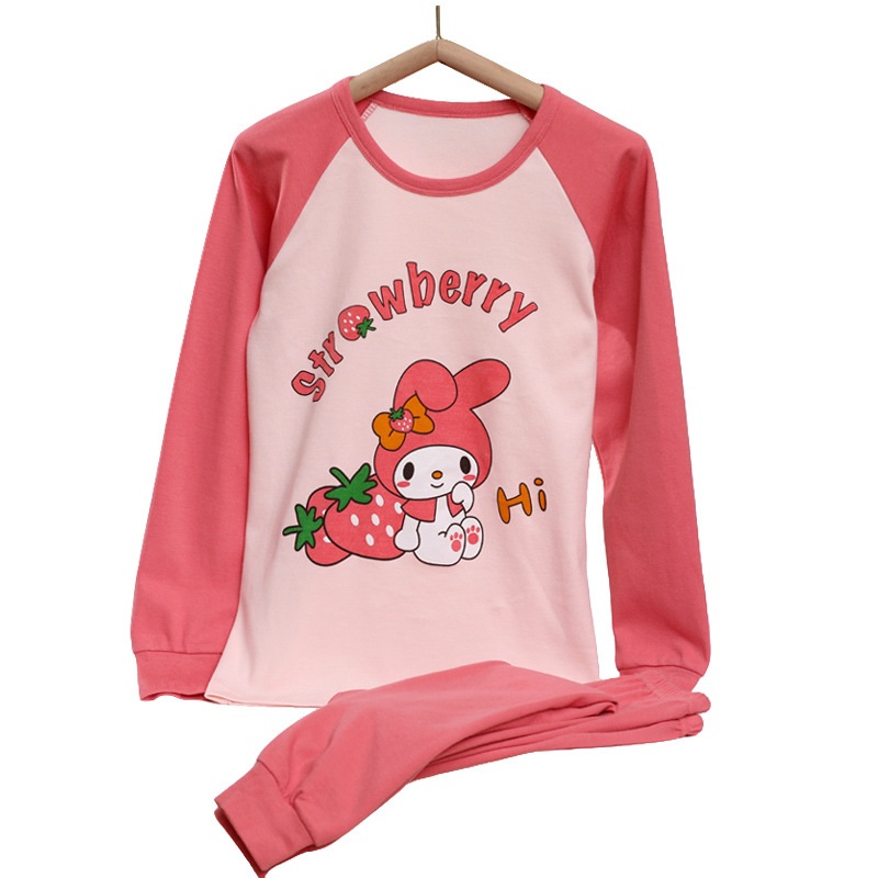 New Children's Cotton Autumn Clothes and Pants suit Students Children's Base Underwear Warm Home Pajamas Batch