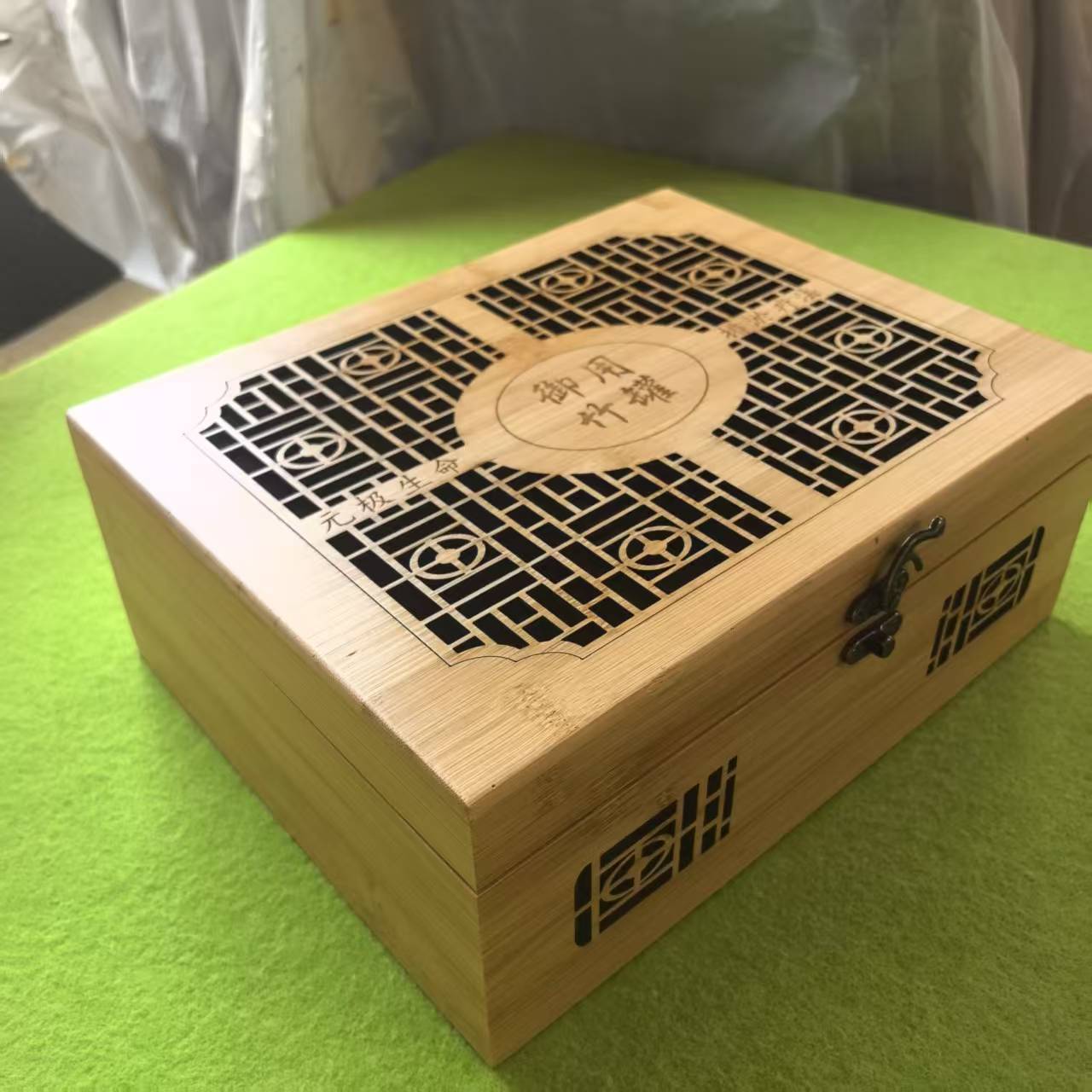 Бамбуковая коробка Анцзи, бамбуковая банка, банка для вакуумного хранения, банка для вареных пальцев, королевская бамбуковая банка, зеленая коробка, упаковка из фиолетового бамбука