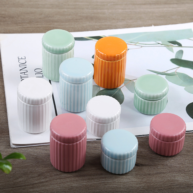 Мини керамическая банка для порошка благовоний, маленькая фарфоровая банка в китайском стиле, портативная банка для чая