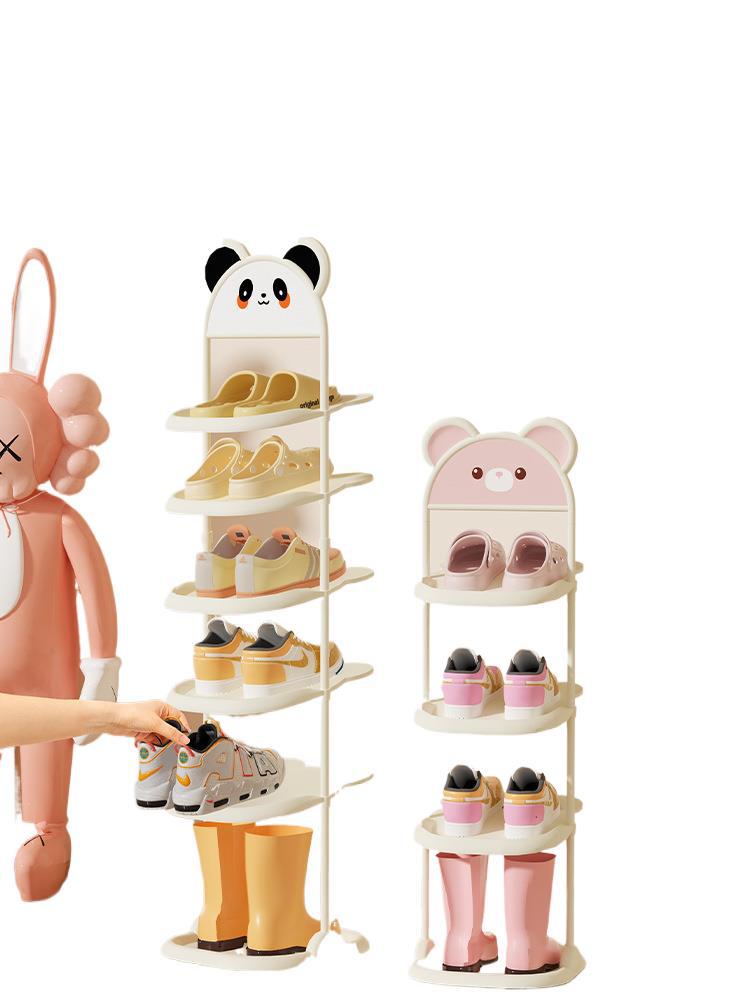 Children's Shoe Rack for Home Use Behind the Door, Simple Small Floor-Standing Baby Shoe Storage Space-Saving Multi-Layer Storage Rack
