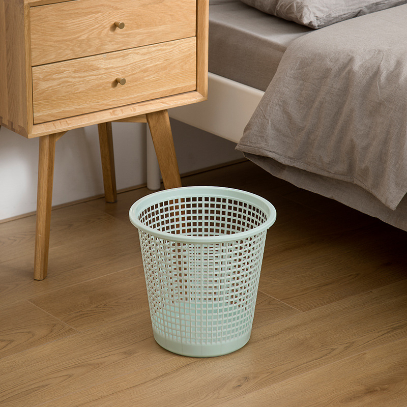Trash Can for Home Use in Living Room, Bedroom, Kitchen, Toilet, Bathroom, Large Capacity, Office Size, with Press Ring Paper Basket