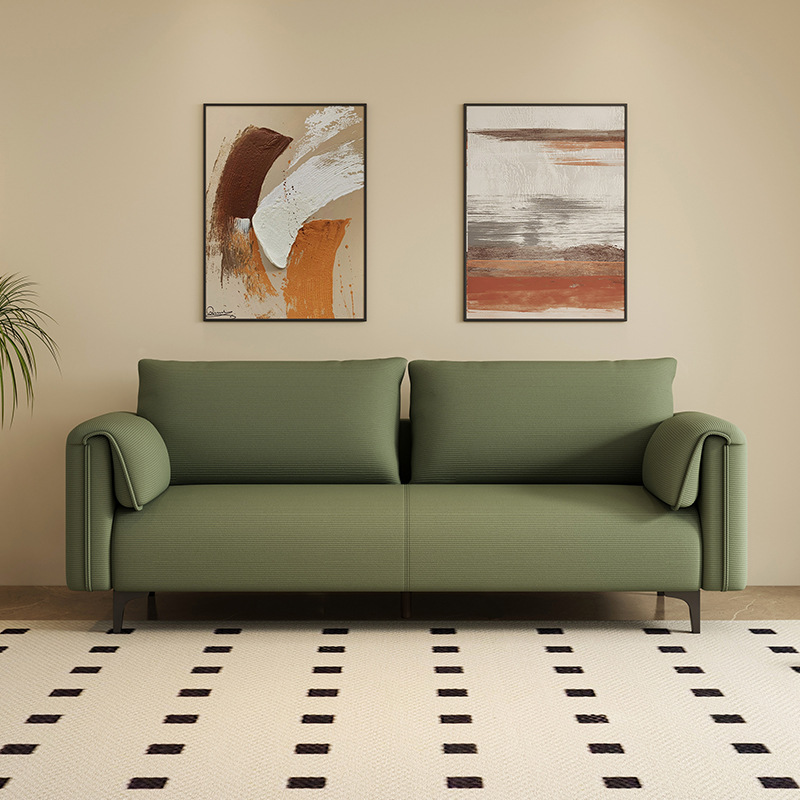 Sofa Living Room Small Apartment Double Home Fabric Modern Cream Style Apartment Rental Small Simple