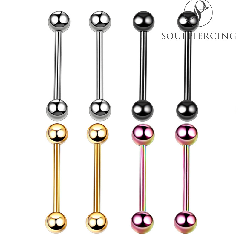 Basic Tongue Rings, Body Piercing Jewelry, Lip Studs, Ear Studs, Ear Bridges, Nipple Rings, 316L Titanium Steel Tongue Studs, Piercing for Sexy Girls