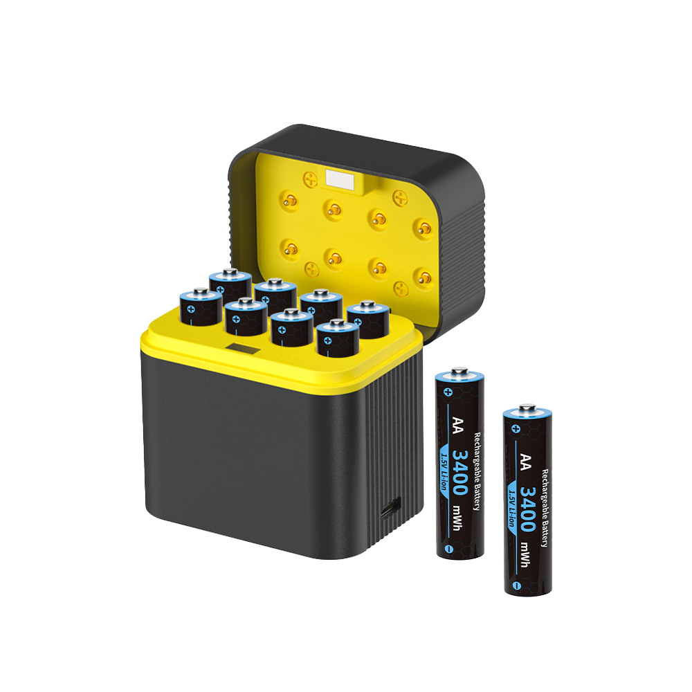 1.5V Intelligent Charging Bin AA5 Lithium Battery Charger Neutral Flip Charger Type-C Port Fast Charging