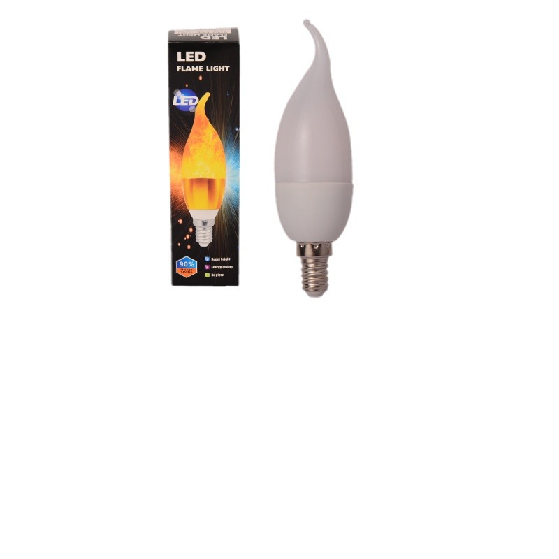 Same Day Delivery Led Flame Lamp Candle Lamp Tip Flame Lamp Pull Tail Flame Lamp Cross-Border Flame Bulb