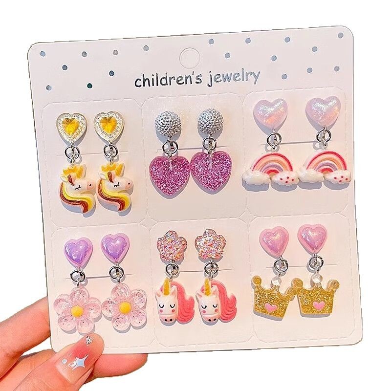 Children's Transparent Flower Ear Clips 2025 New Little Girl Accessories Girls Without Pierced Ears Ear Accessories Baby Jewelry