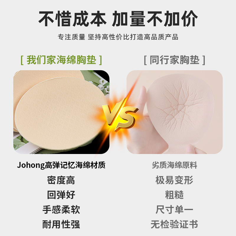 Cross Border plus size Bra Pad Breathable Sponge Mat Yoga Clothing Sports Underwear Sponge Insert Swimwear Chest Pad Gasket