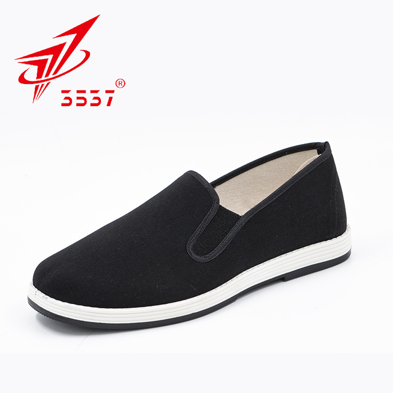 3537 Health Cloth Shoes Black Men's Outdoor Work Hiking Shoes Spring and Summer Breathable Lightweight Driving Casual Shoes