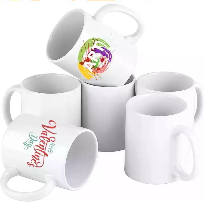 11oz Sublimation Blank Coated Cup European and American Aaa Grade Thermal Transfer Ceramic Mug Sublimation Cup