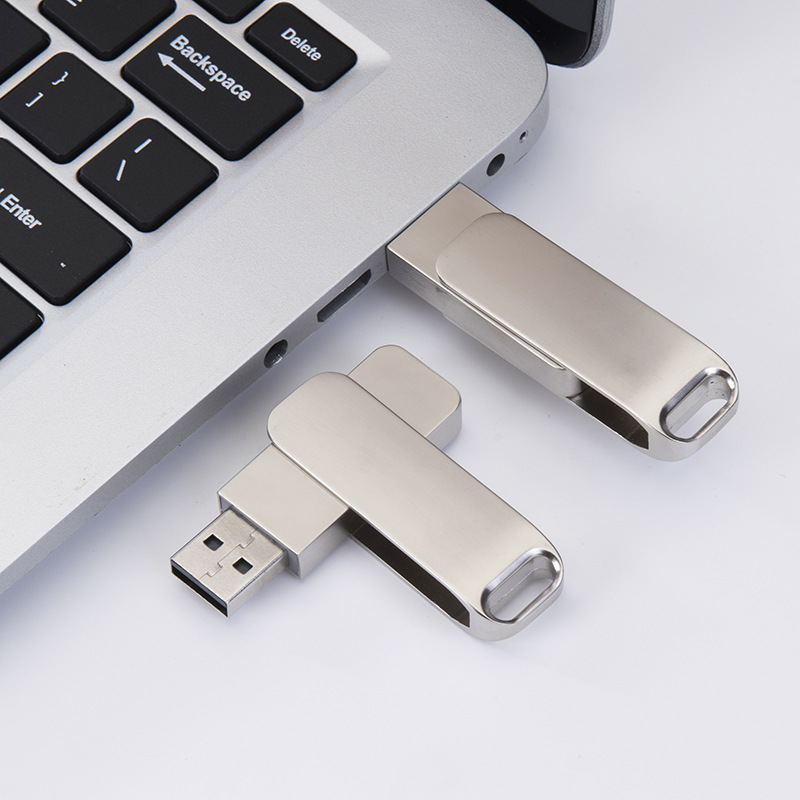 Rotating U disk metal U disk factory wholesale 64g128g256g mobile phone U disk type-cu disk large capacity 1t2t