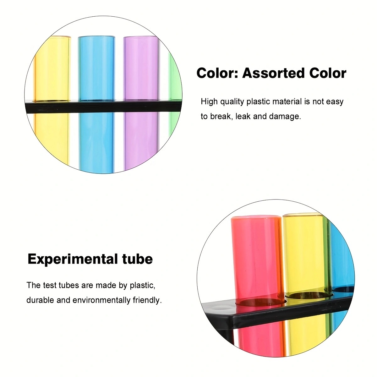 Cross-border children Macaron color toy plastic transparent set of six test tubes