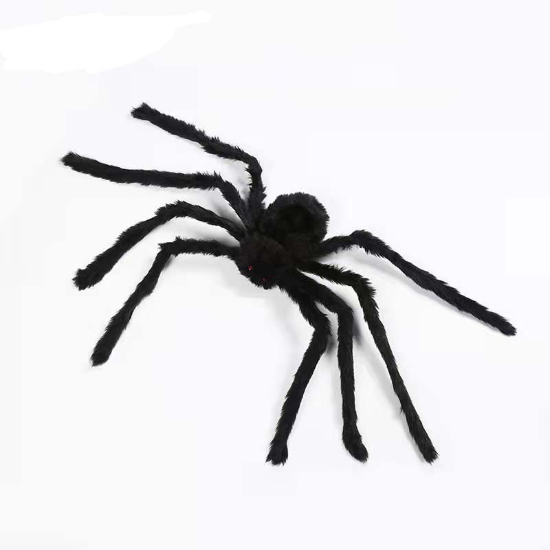 Halloween plush toy spider bar haunted house decoration props ghost festival spoof trick toy simulation big spider