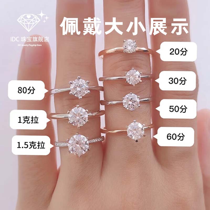 Igi Cultivated Diamond 18K Gold Diamond Ring Laboratory Artificial Cvd Artificial Loose Diamond Synthetic Ring