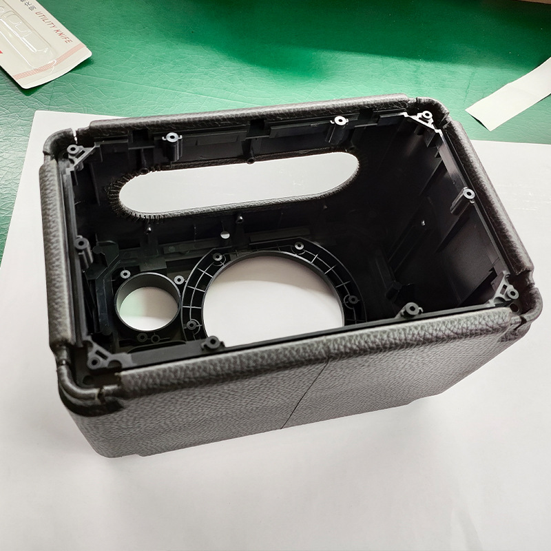 Shenzhen Factory Audio Shell Paste Processing PU Leather Paste Customized Plastic Shell Paste Leather Bag Cloth