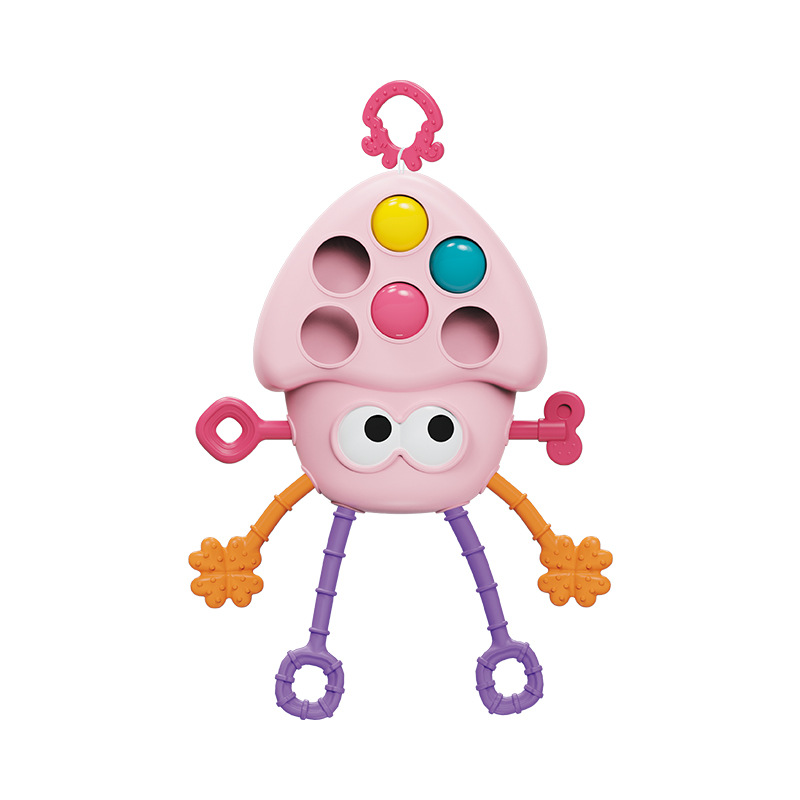 Cross-Border Kidsren's Fun Hand-Grabbing Toys for 0-3 Years Old Baby Educational Early Education Octopus Finger Pumping Music