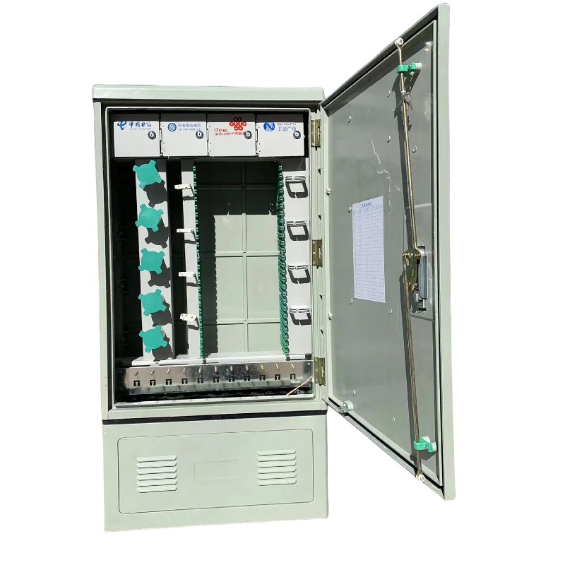 288-Core Optical Fiber Cabinet Smc Outdoor Floor-Standing Transfer Box Without Jumping and Connected to 288-Core Four-Net-In-One Optical Delivery Box