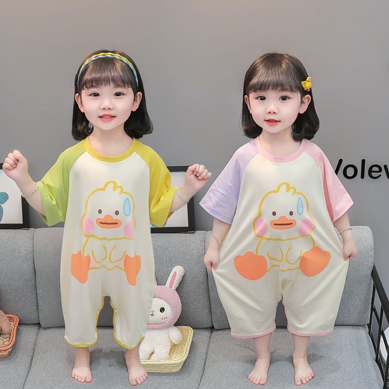 Детские пижамы, раздельные, для мальчиков и девочек, летние, тонкие, для сна
