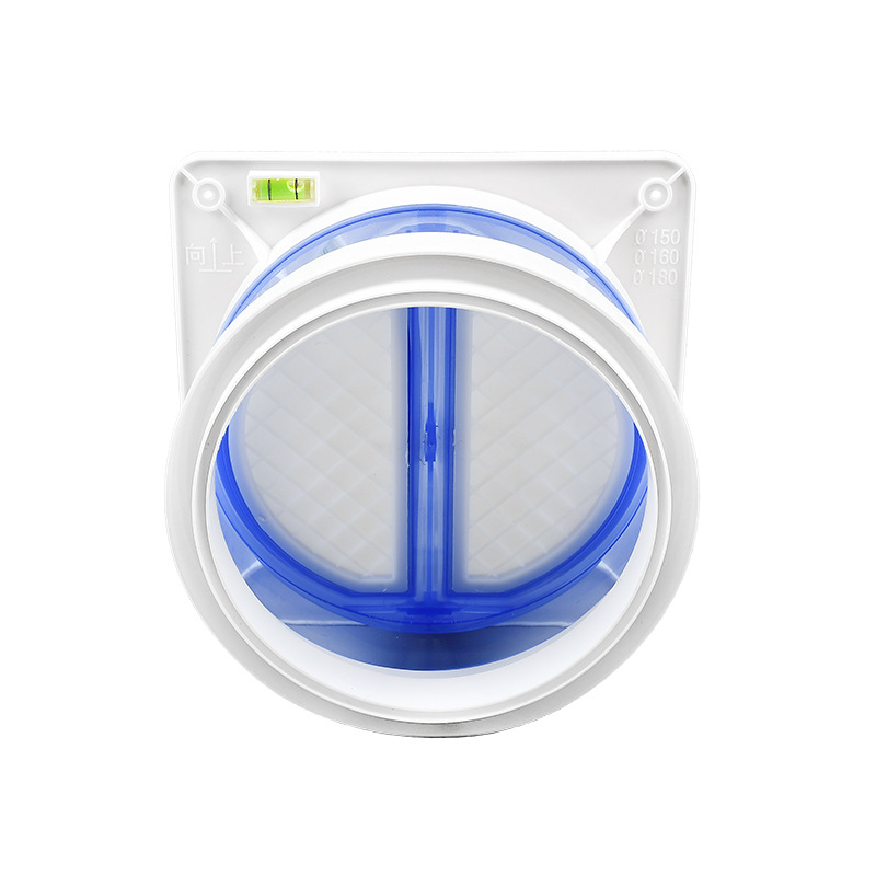 Flue check valve ABS household kitchen double-opening check valve toilet small air outlet range hood check valve