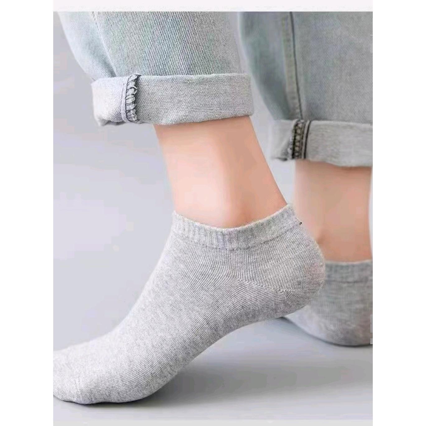 100 Pairs of Socks for Men, Autumn and Winter Men's Socks, Mid-Calf Socks, Summer Solid Color Short Socks, Disposable Sports Trendy Boat Socks