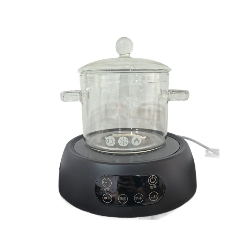 Non-Porous Lid Pure Dew Special Distillation Glass Pot Large Capacity High Borosilicate Distiller Pure Dew Double-Eared Insulated Glass Pot