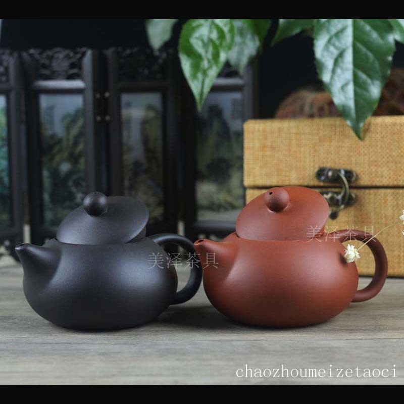 Chaozhou factory wholesale purple sand kung fu tea set 125ml Xi Shi pot supermarket store drainage affordable tea pot