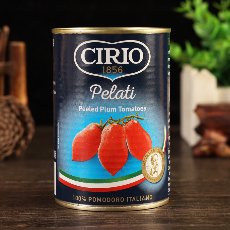 Free shipping eggplant yiou peeling whole tomato canned 400g household imported 0 fat CIRIO pasta pizza sauce