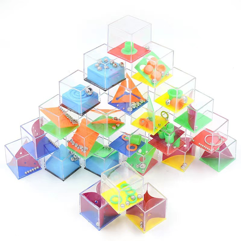 Puzzle DIY Toy Game Box Gravity Balance Beads 24 Piece Set Force Mini Ball Maze Rubik's Cube Game