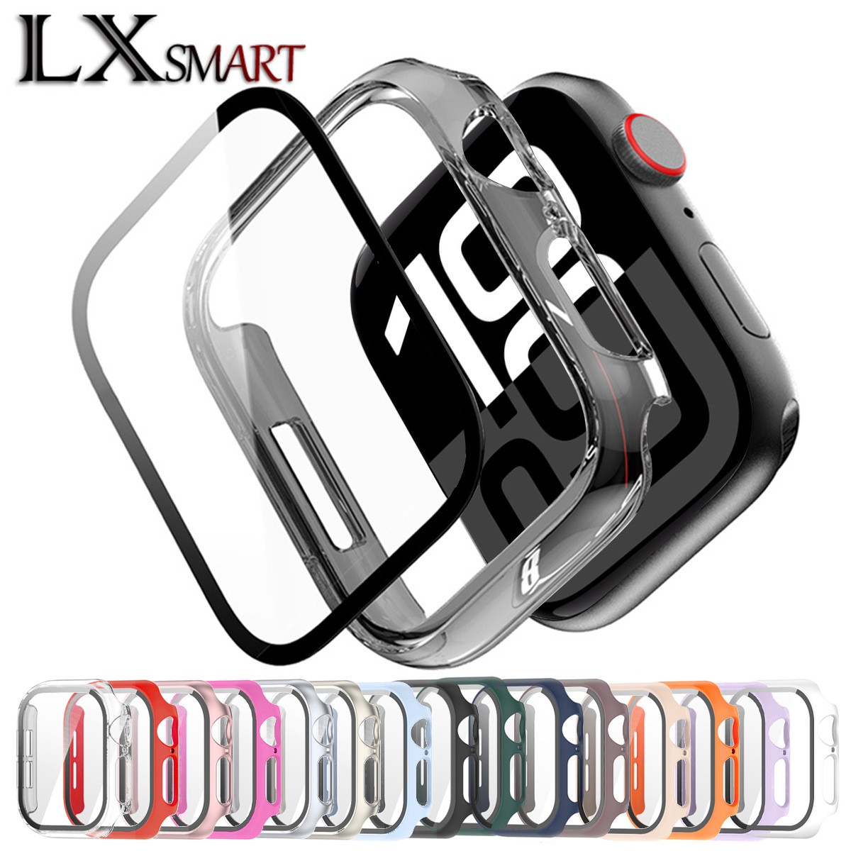 Подходит для чехлов Apple Watch 11 полной серии, интегрированный матовый чехол с защитной пленкой