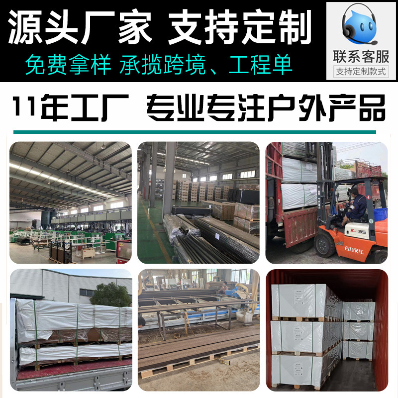 Wpc Wood Plastic Outdoor Floor Terrace Courtyard Garden Wood Grain Round Hole Co-Extruded Floor Pvc Outdoor Plastic Wood Floor Factory