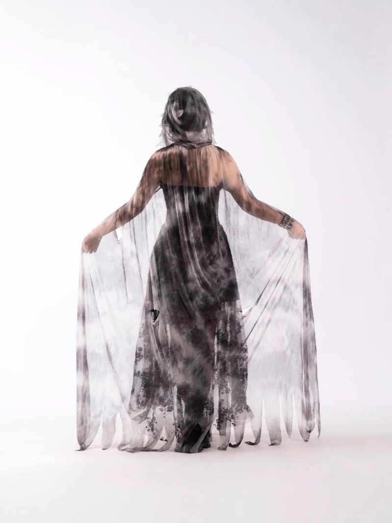 Shipping dedicated link Halloween horror new tie-dye wizard robe cape COS clothing props