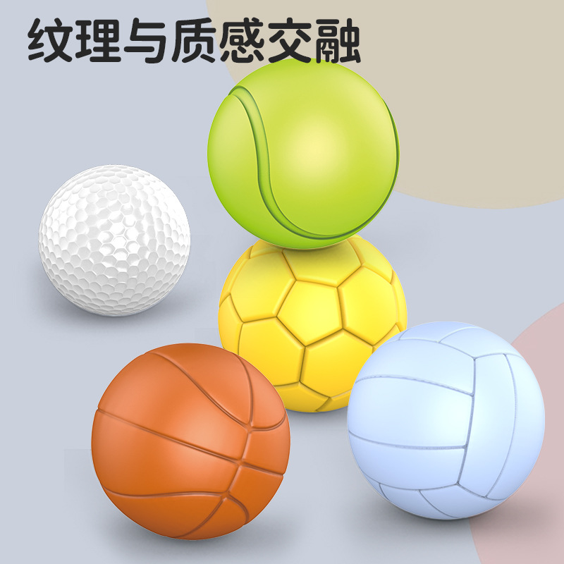 Baby soft rubber building blocks can bite 6-12 months soft rubber ball baby 1-3 years old children tumbler educational toys