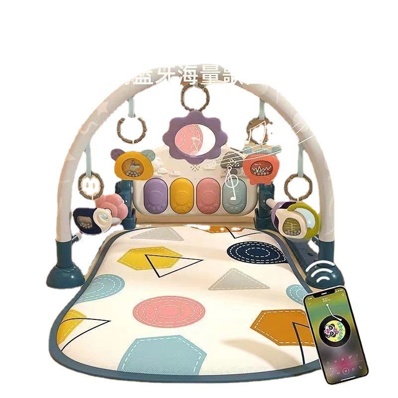 Baby Pedal Piano Fitness Stand Educational Early Education Toy for Boys and Girls Aged 0-3 Years Old, Multifunctional for Three Months Old