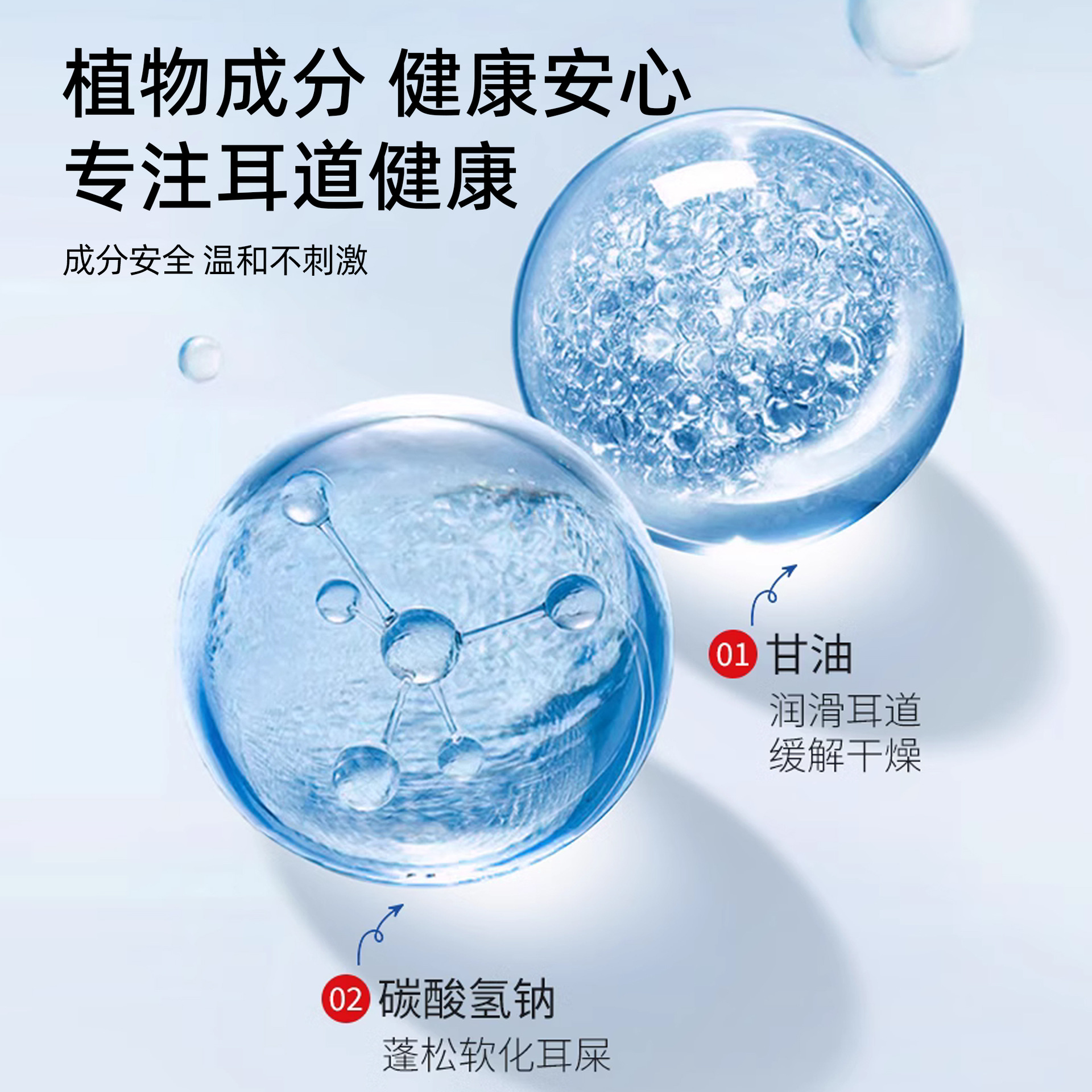 Medical Sodium Bicarbonate Ear Cleaning Solution Ear Tinnitus Cleaning Ear Canal Relieves Dryness External Ear Moisturizer