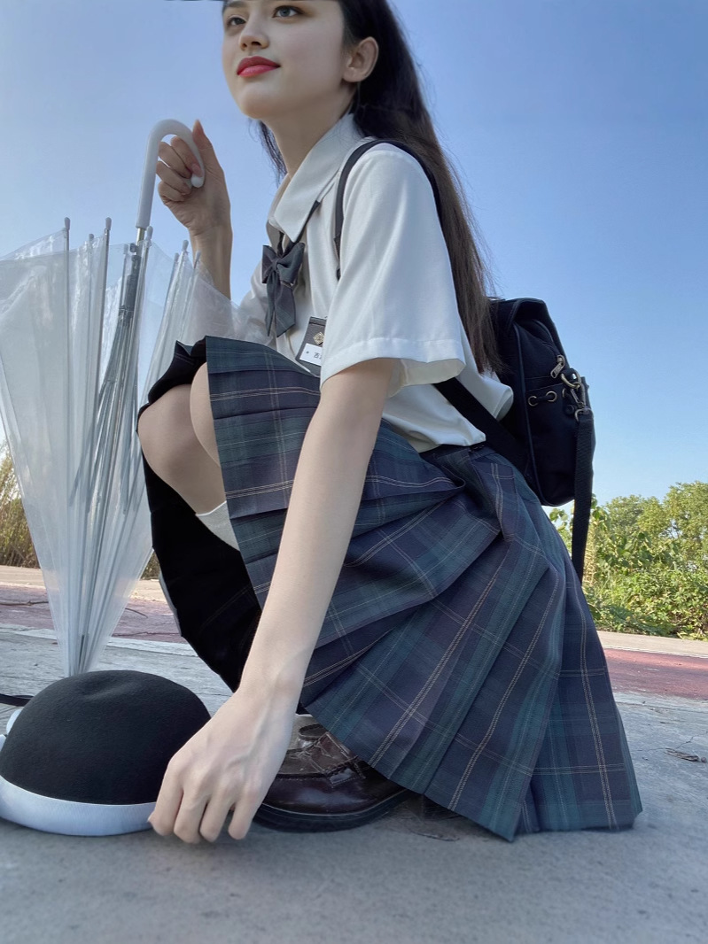 JK Genuine Paid Skirt Japanese School Style College Style Women's Pleated Skirt Short Skirt White All-Match