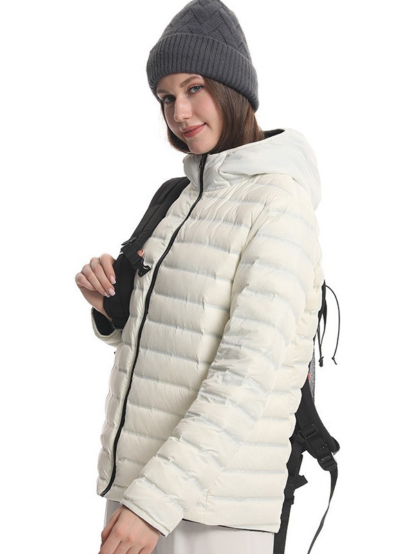 Amazon Reversible down Jacket with Custom Embroidered Logo, Couple Style, Lightweight Hooded Jacket, Lightweight and Warm