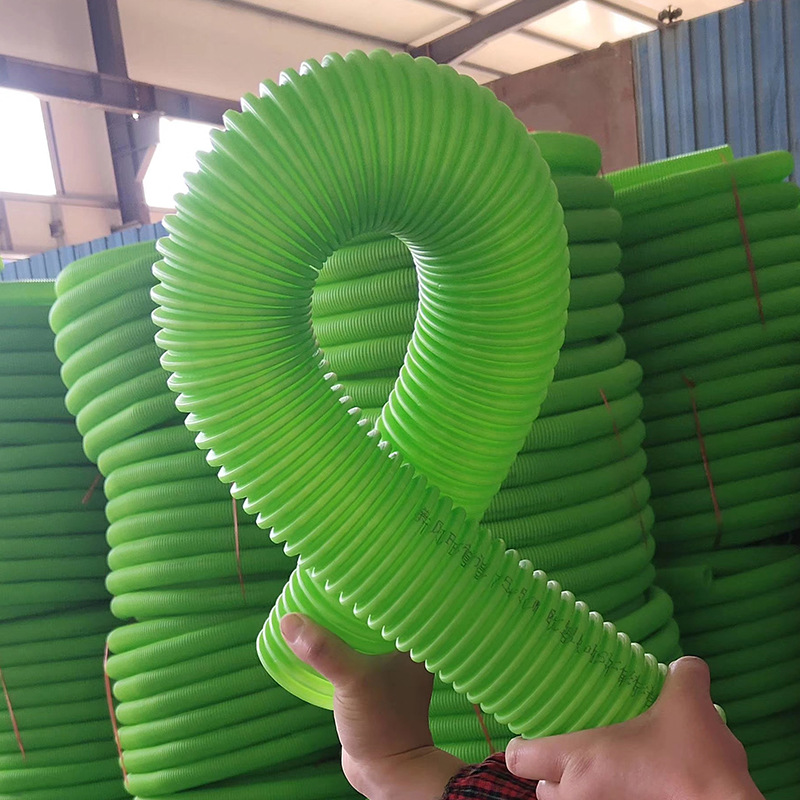 Fresh Air Pe Pipe Fresh Air System Double Wall Corrugated Pipe Pe Pipe Indoor Fresh Air Auxiliary Material Air Conditioning Exhaust Pe Fresh Air Duct