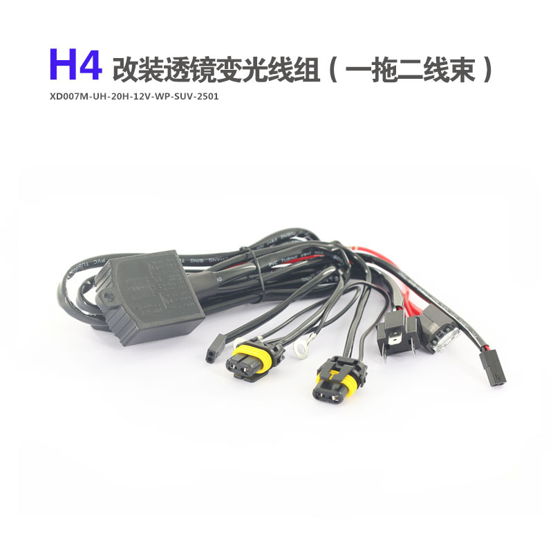 Wholesale H4 Swing Foot Lamp Waterproof Wire Set One to Two Hid Xenon Lamp Modified Car Far and Near Universal Variable Light Harness
