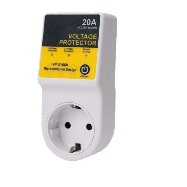 Cross-Border European Voltage Protector Socket Type Lightning Protection Refrigerator Protector with Indicator Light