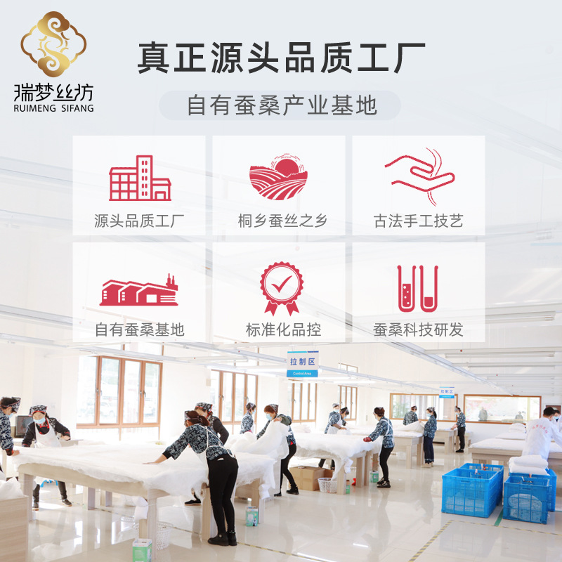 Washable and Processable Customized Double Palace Mulberry Silk Quilt Raw Material Light Tire Bare Silk Handmade Silk Cotton Quilt Core