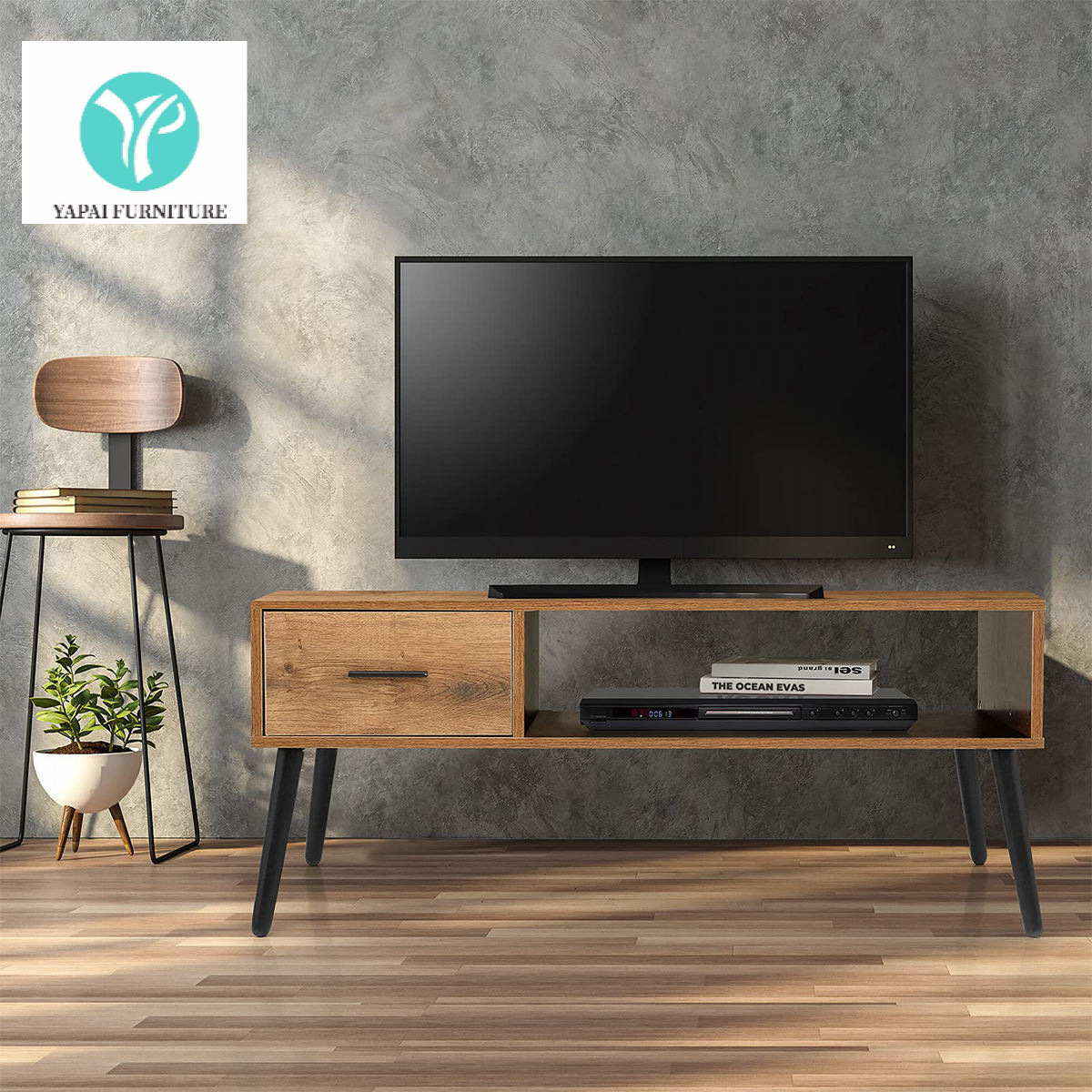 Amazon Cross-Border Supply Coffee Table Coffee Table Factory Wholesale Living Room Simple Storage with Drawers Retro