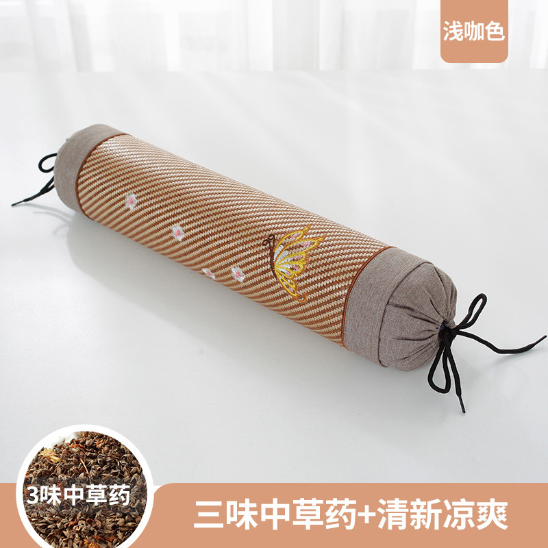 Summer Household Sleeping Conjoined Pillow Detachable Neck Pillow Simple Inflatable Mugwort Pillow