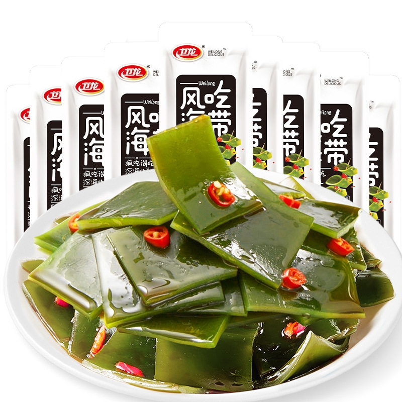Weilong 15g wind eating seaweed small package instant seaweed silk casual snack bibimbap small dish midnight snack wholesale