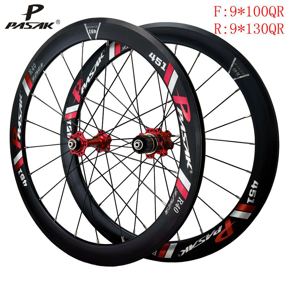 Bike wheel folding wheel set 20 inch 1-1/8v brake 1-3/8 451 MM100/130mm small wheel diameter BMX